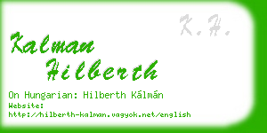 kalman hilberth business card