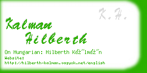 kalman hilberth business card